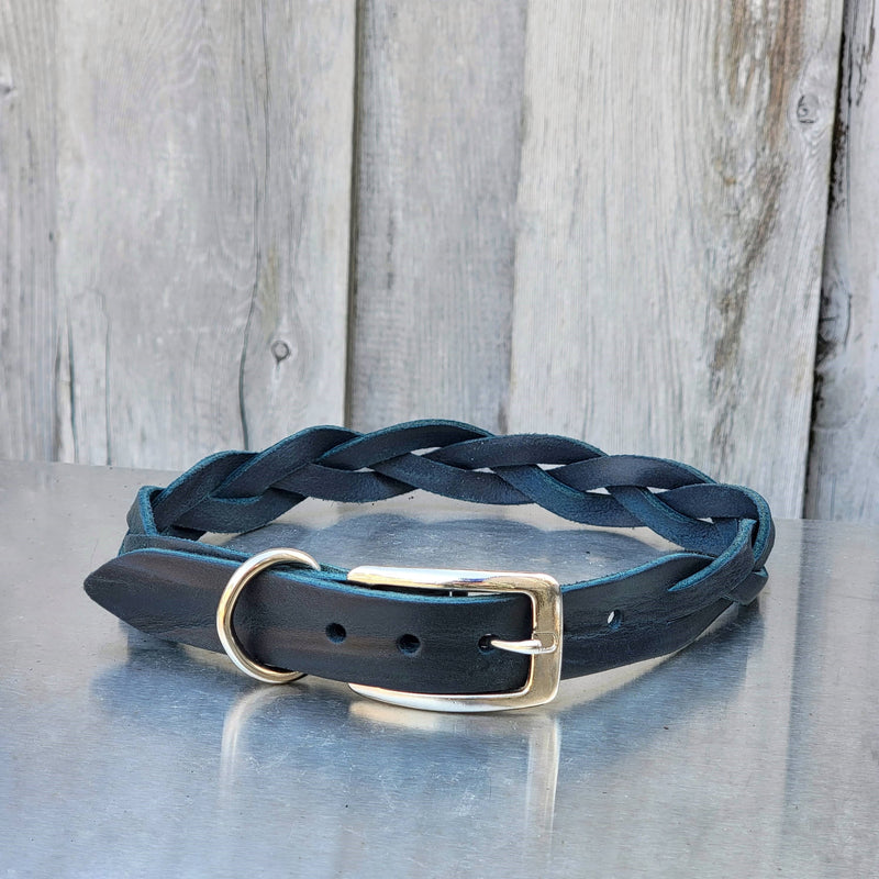 Handmade Braided Leather Dog Collars - Made in Canada