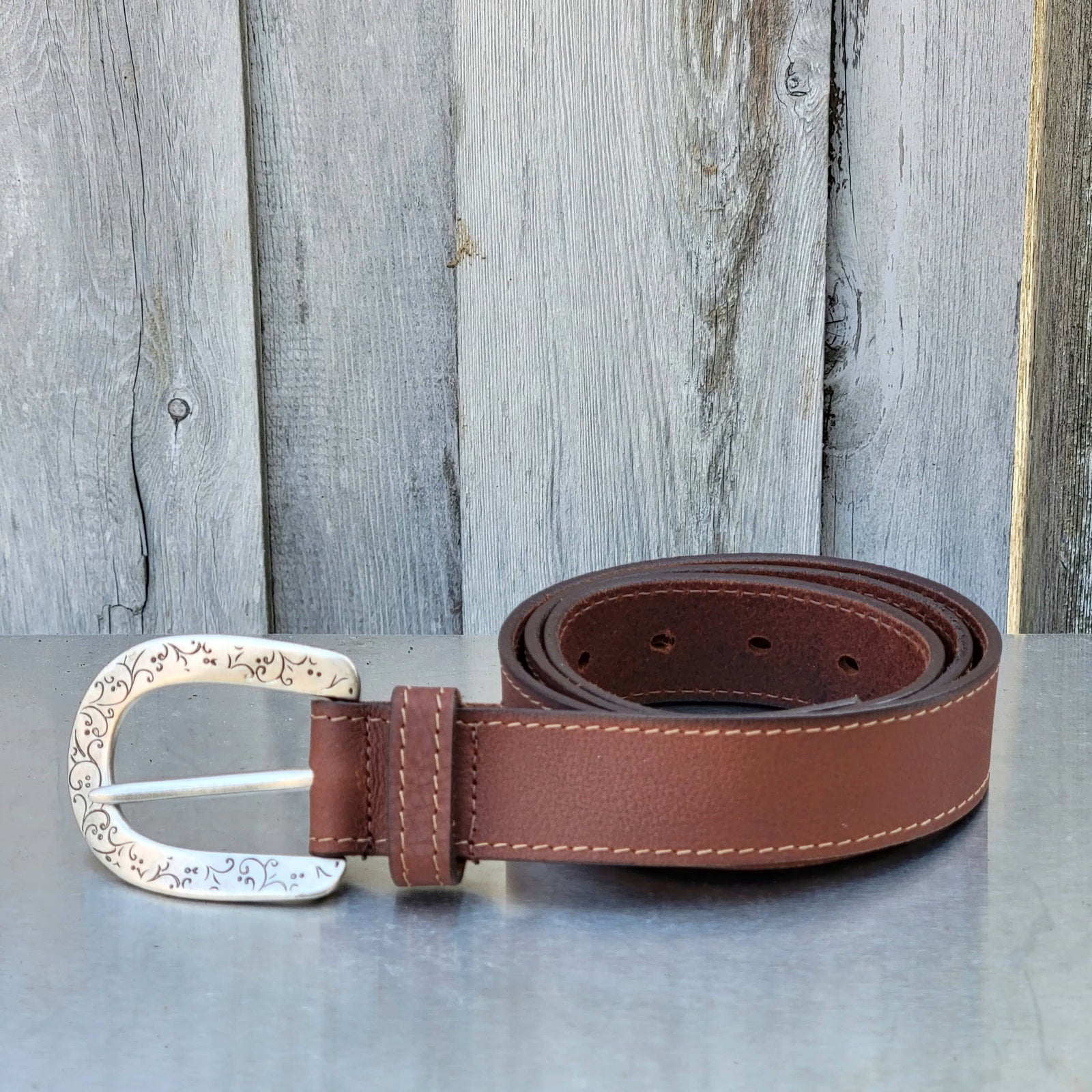 Jolene - Western Full Grain Leather Belt Made in Canada display picture 1