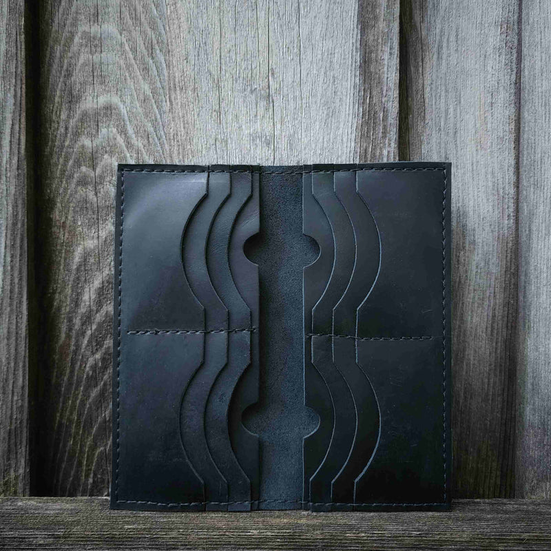 The Long Wallet - Black 100% Full-Grain Leather Long Wallet