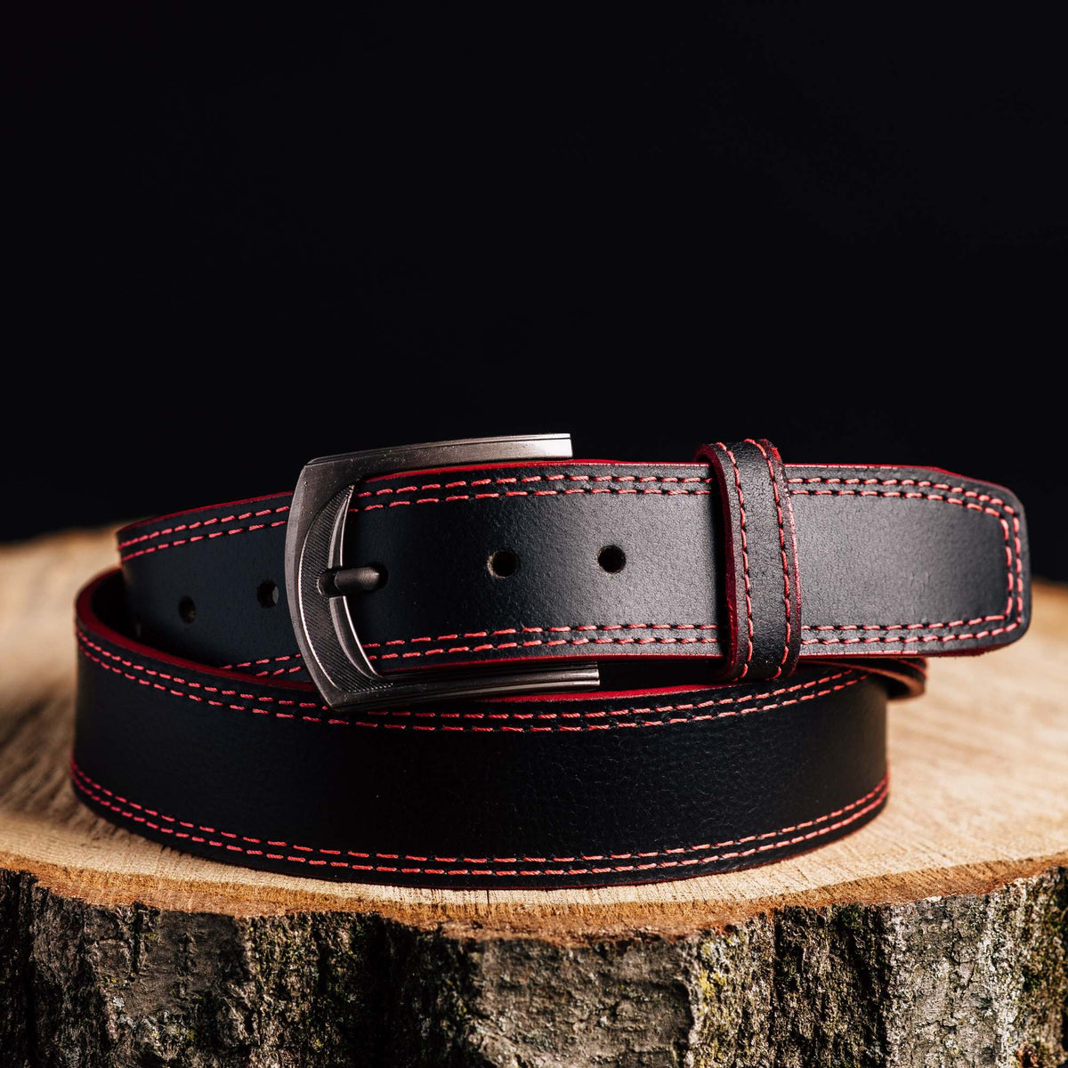 The Diablo black full-grain leather belt