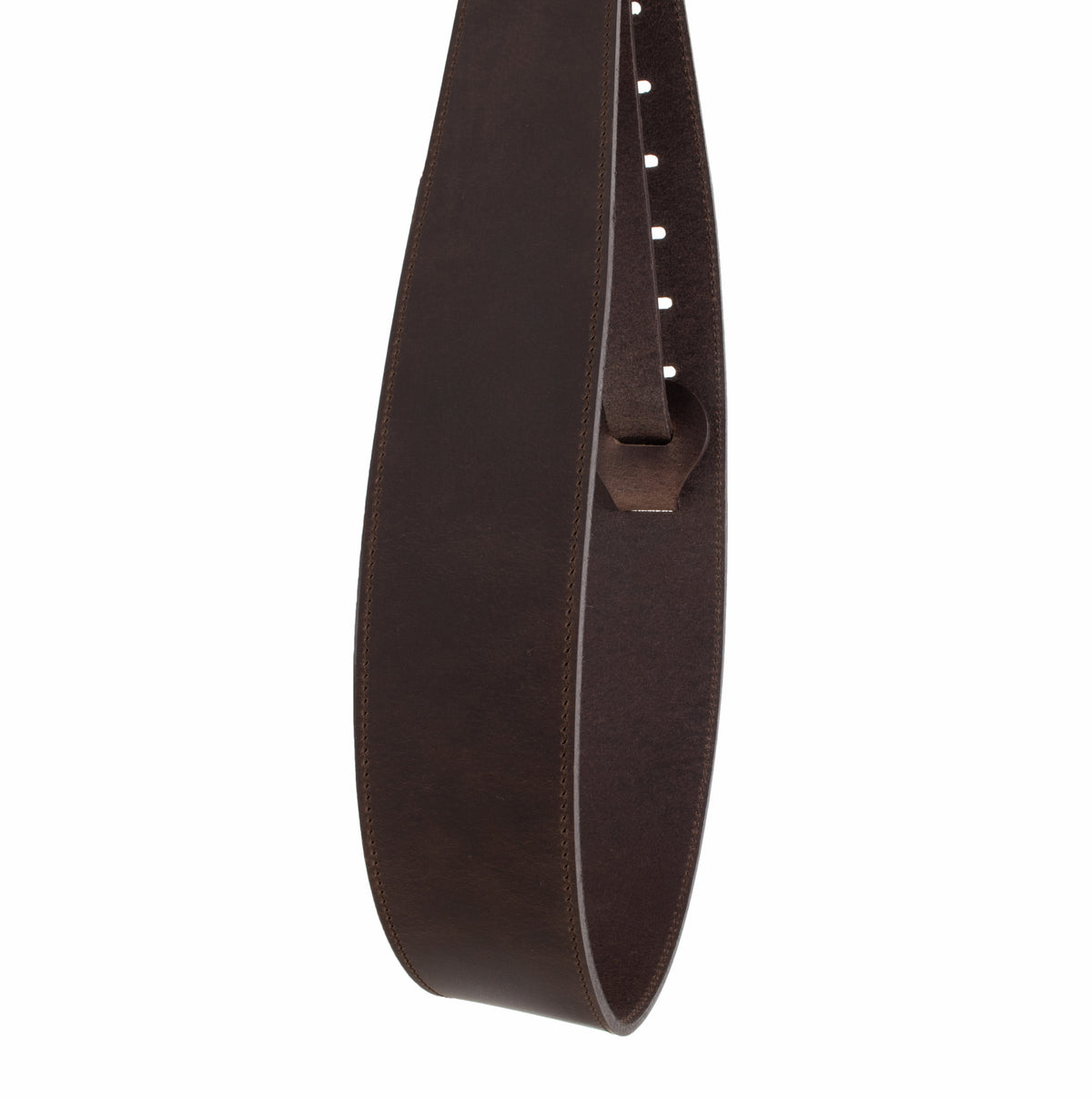 The Legend heavyweight black full-grain leather guitar strap