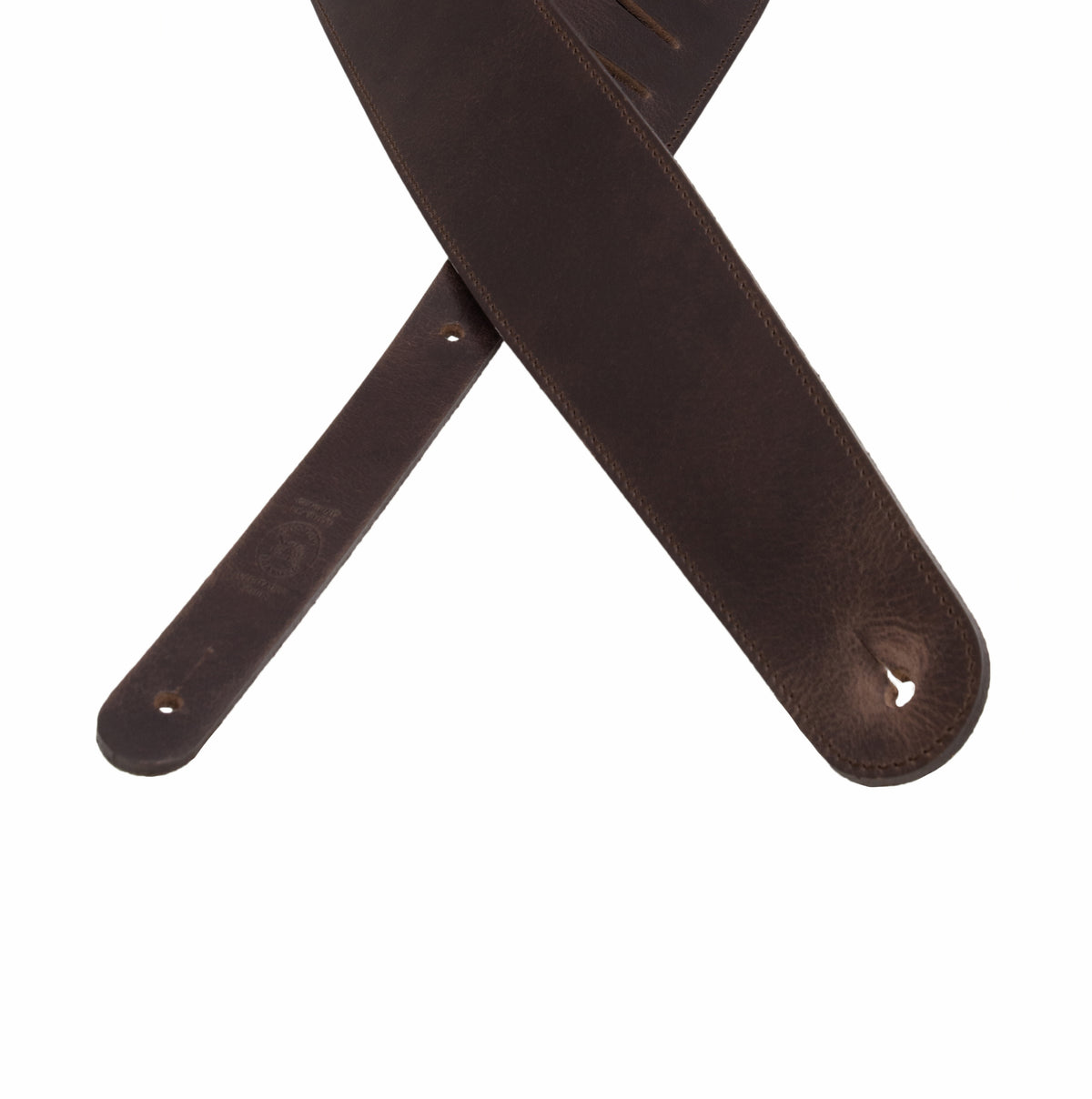 The Legend heavyweight black full-grain leather guitar strap