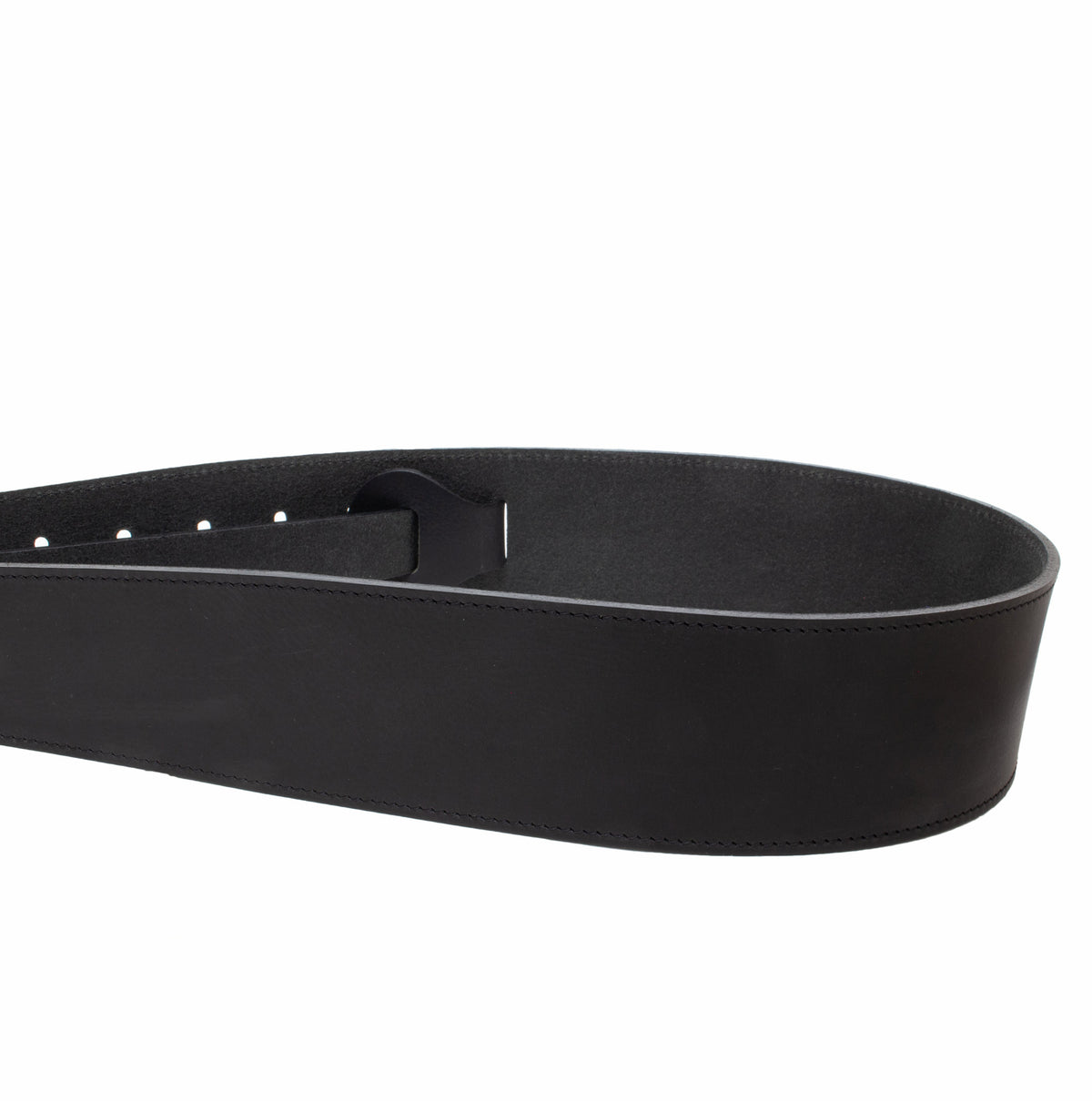The Legend heavyweight brown full-grain leather guitar strap