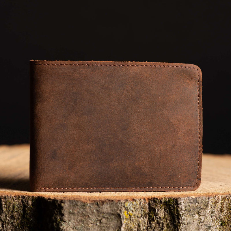 Flex - Smoke Grey Full-Grain Distressed Leather Flexible Wallet