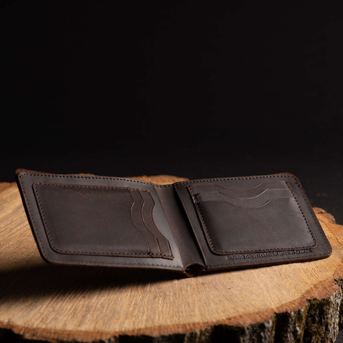 Flex full-grain distressed leather flexible wallet