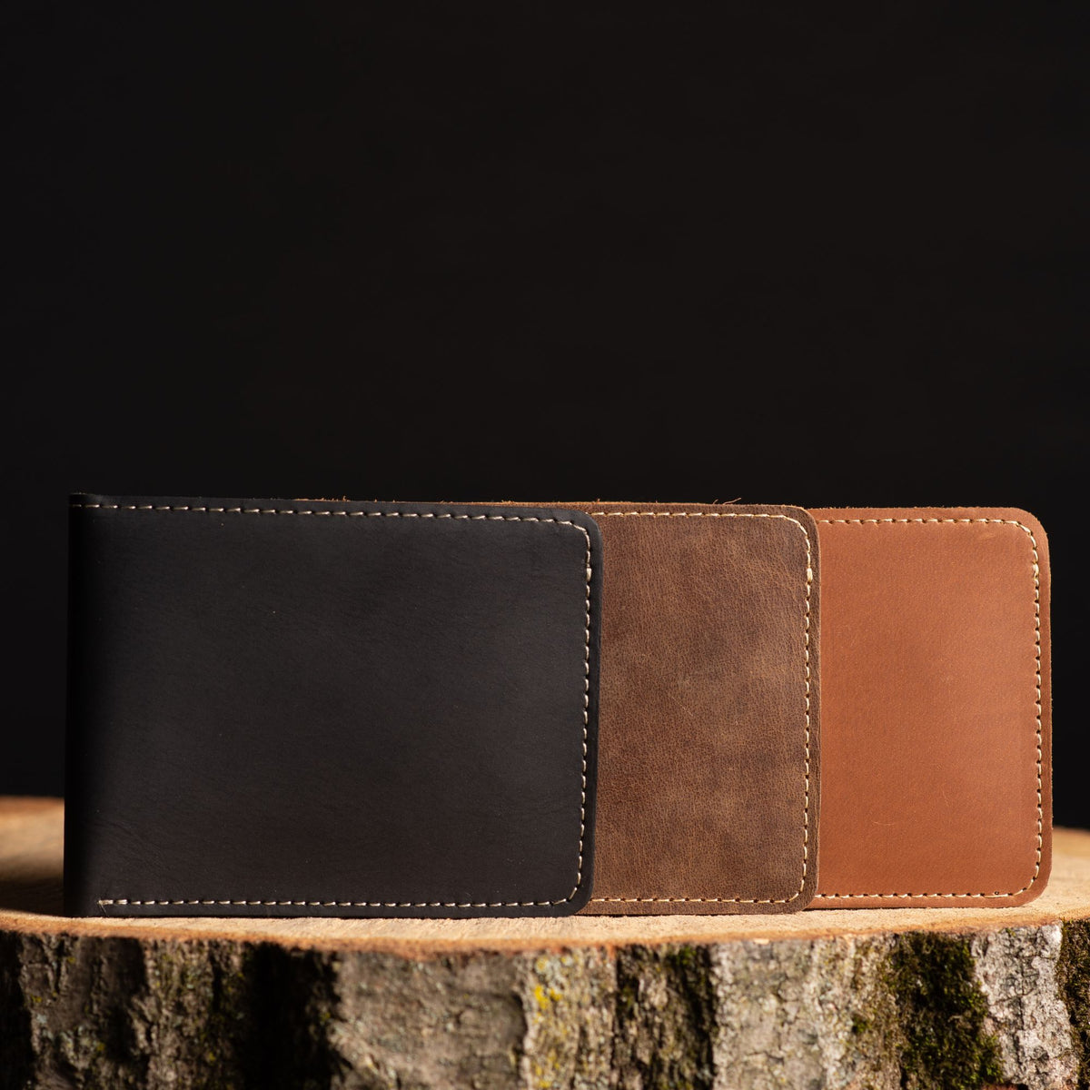 Full-grain leather minimalist wallet