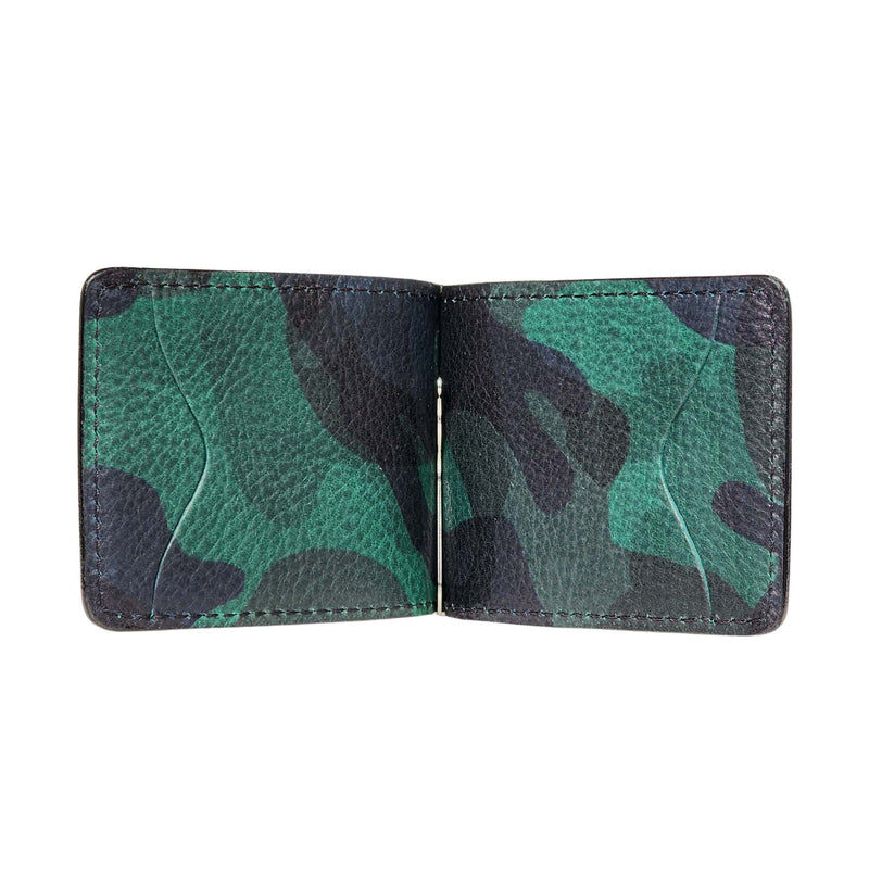 The Pinnacle Wallet - Limited Edition Camo Slim Money Clip Pebble Grain Leather Wallet