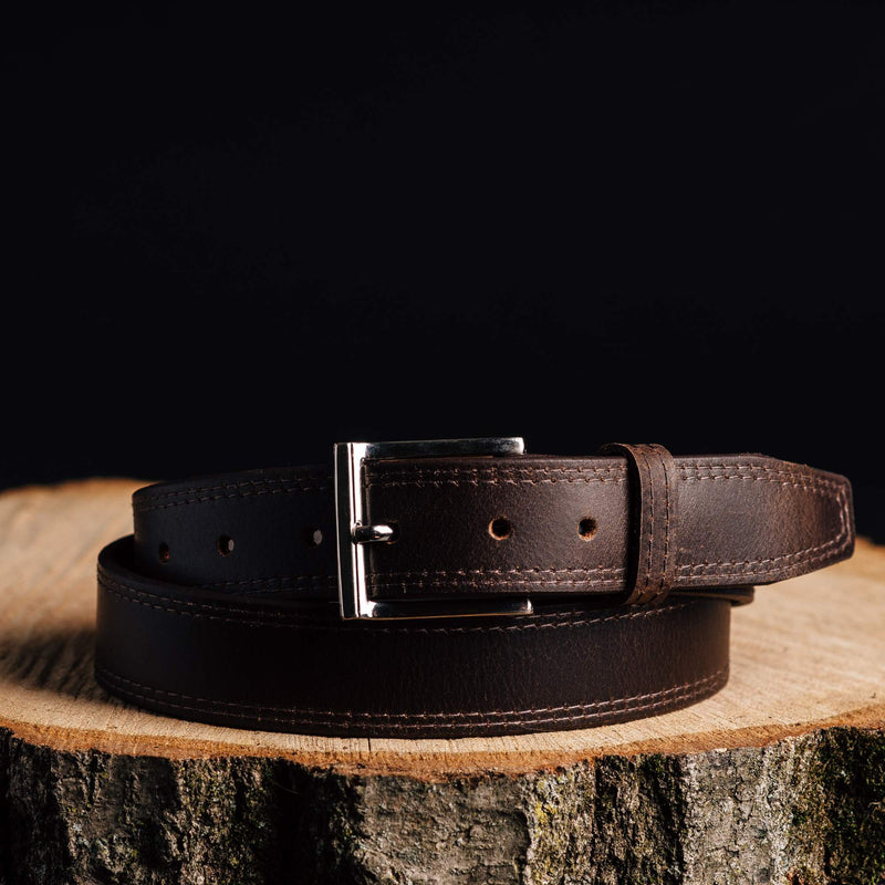 The Milestone Belt - Black Formal 100% Real Leather Belt