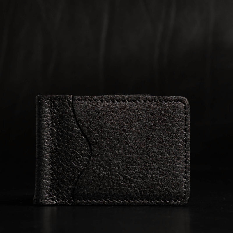 The Pinnacle Wallet - Brown Slim Money Clip Pebble Grain Leather Wallet