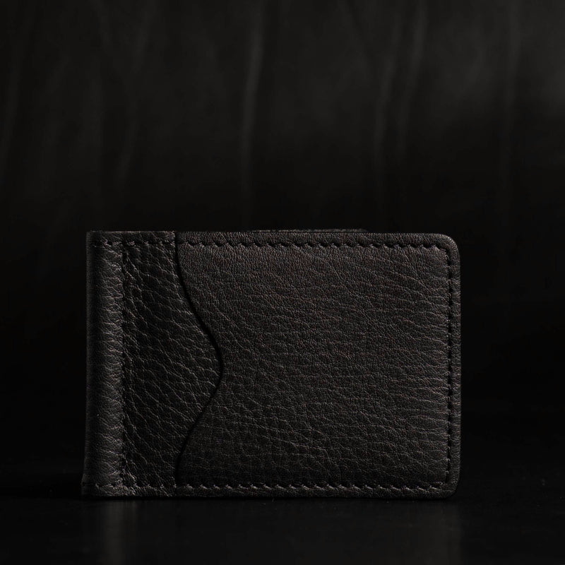 The Pinnacle Wallet - Cognac Slim Money Clip Pebble Grain Leather Wallet