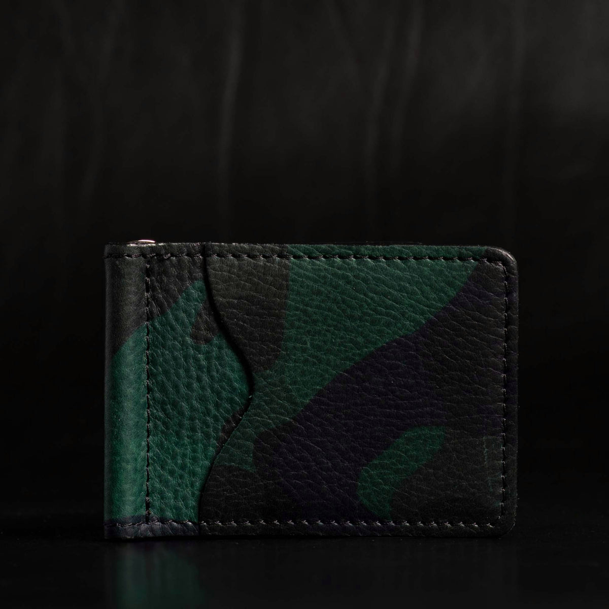 The Pinnacle limited edition camo money clip pebble grain leather wallet