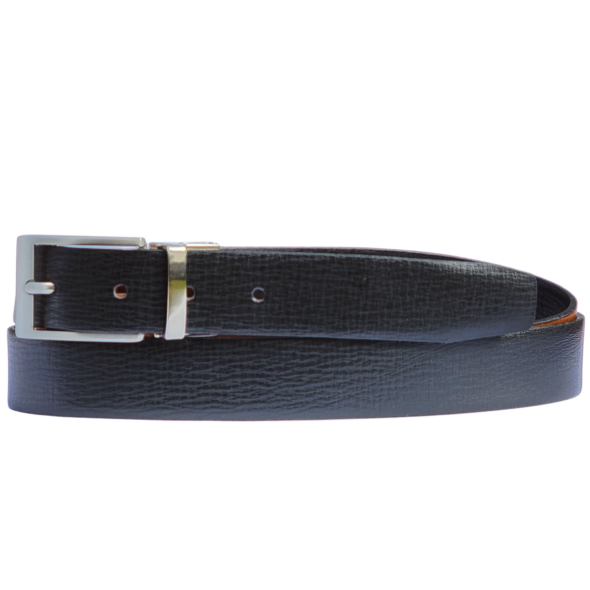 Slim reversible brown and black 30 mm leather belt