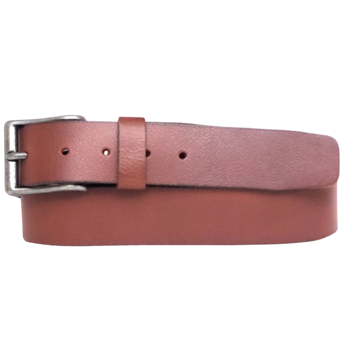 The Long Haul full-grain leather belt in cognac
