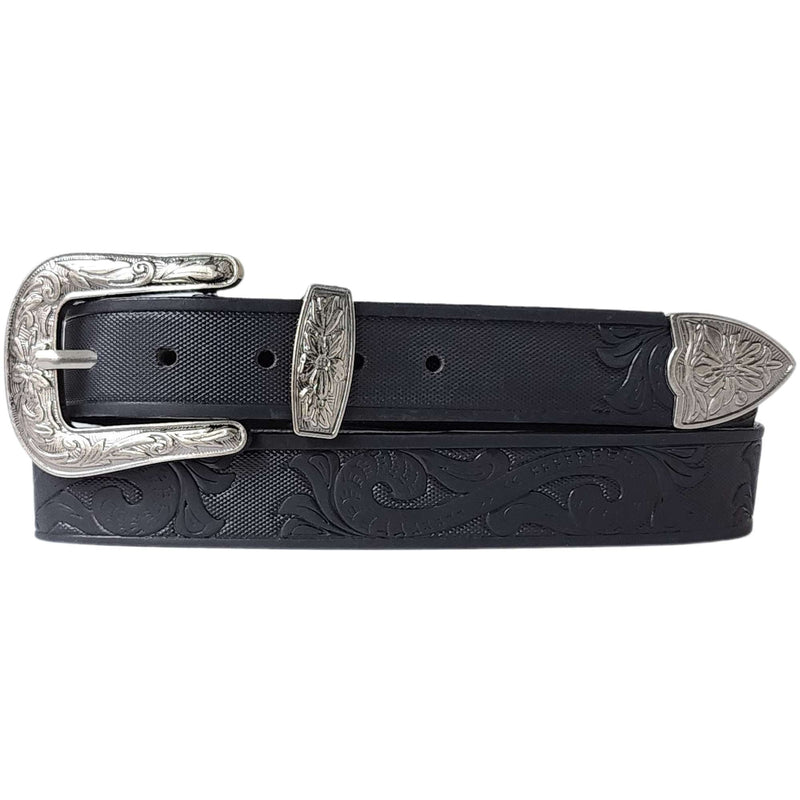 Tooled Leather Full Grain Leather Belt Strap Western Floral