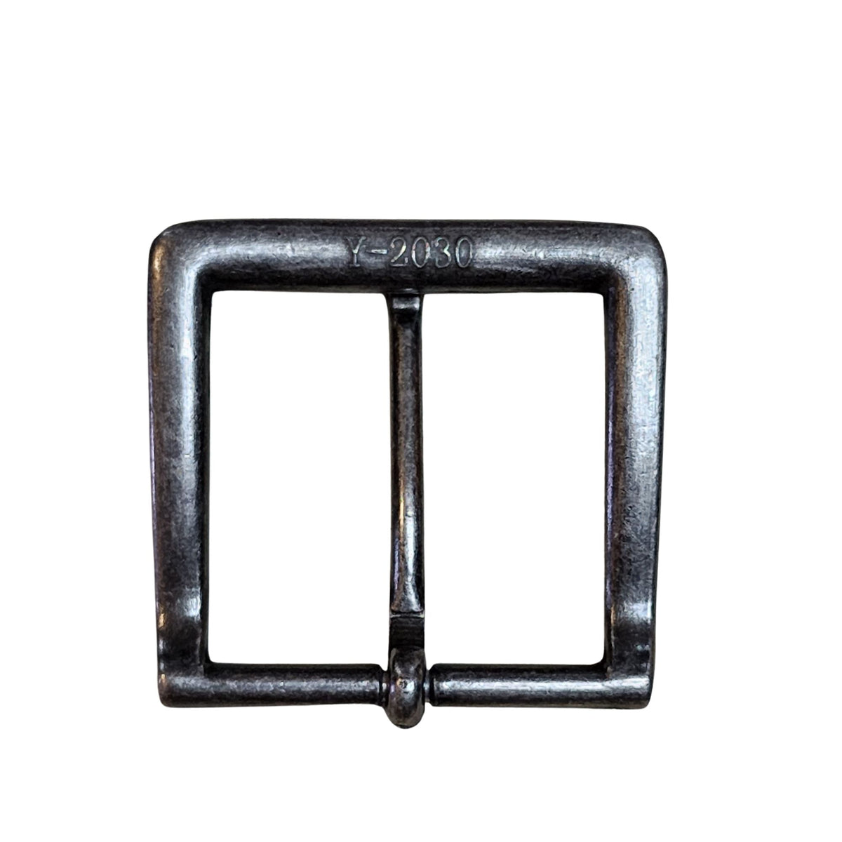 Square single prong straight edge belt buckle, 40 mm