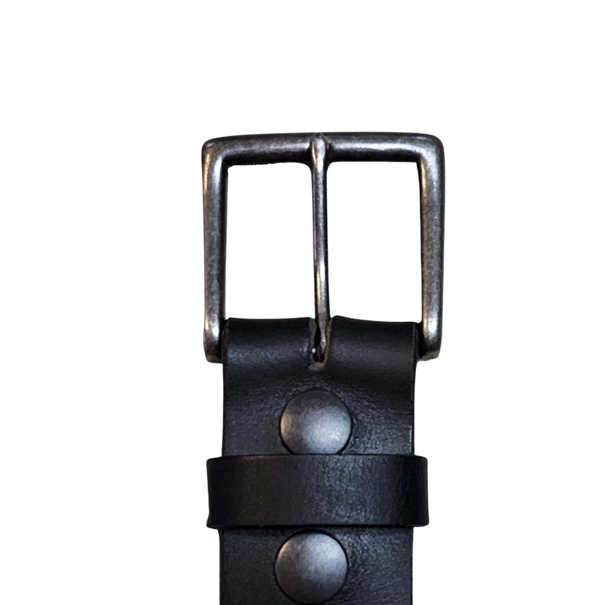 Square single prong straight edge belt buckle, 40 mm