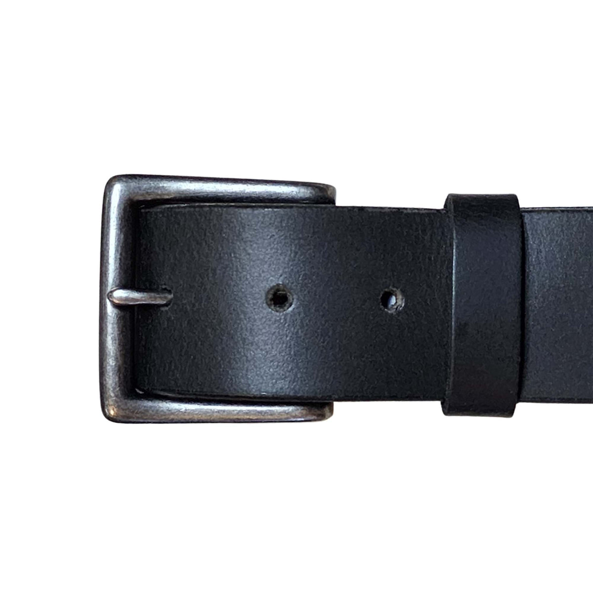 Square single prong straight edge belt buckle, 40 mm
