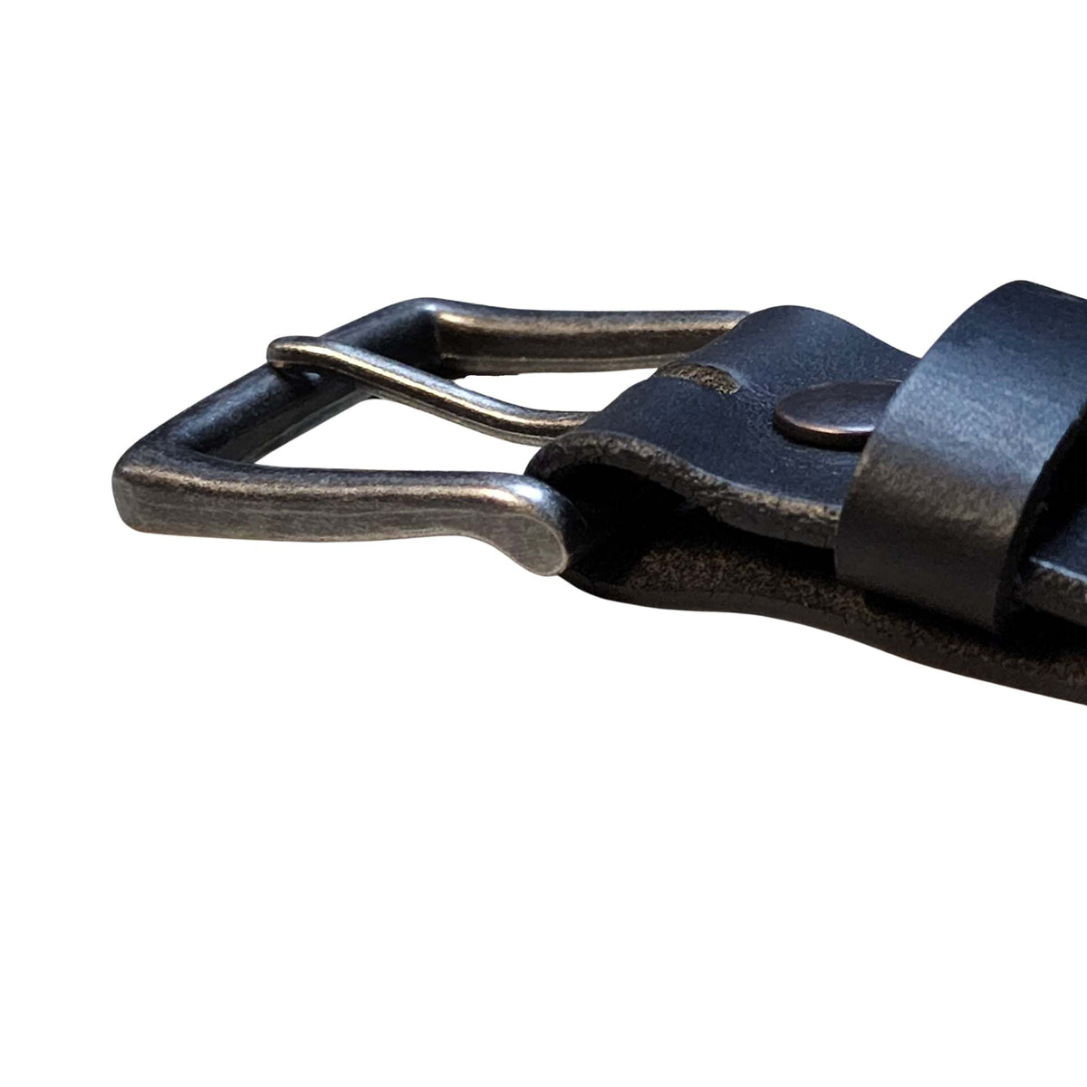 Square single prong straight edge belt buckle, 40 mm