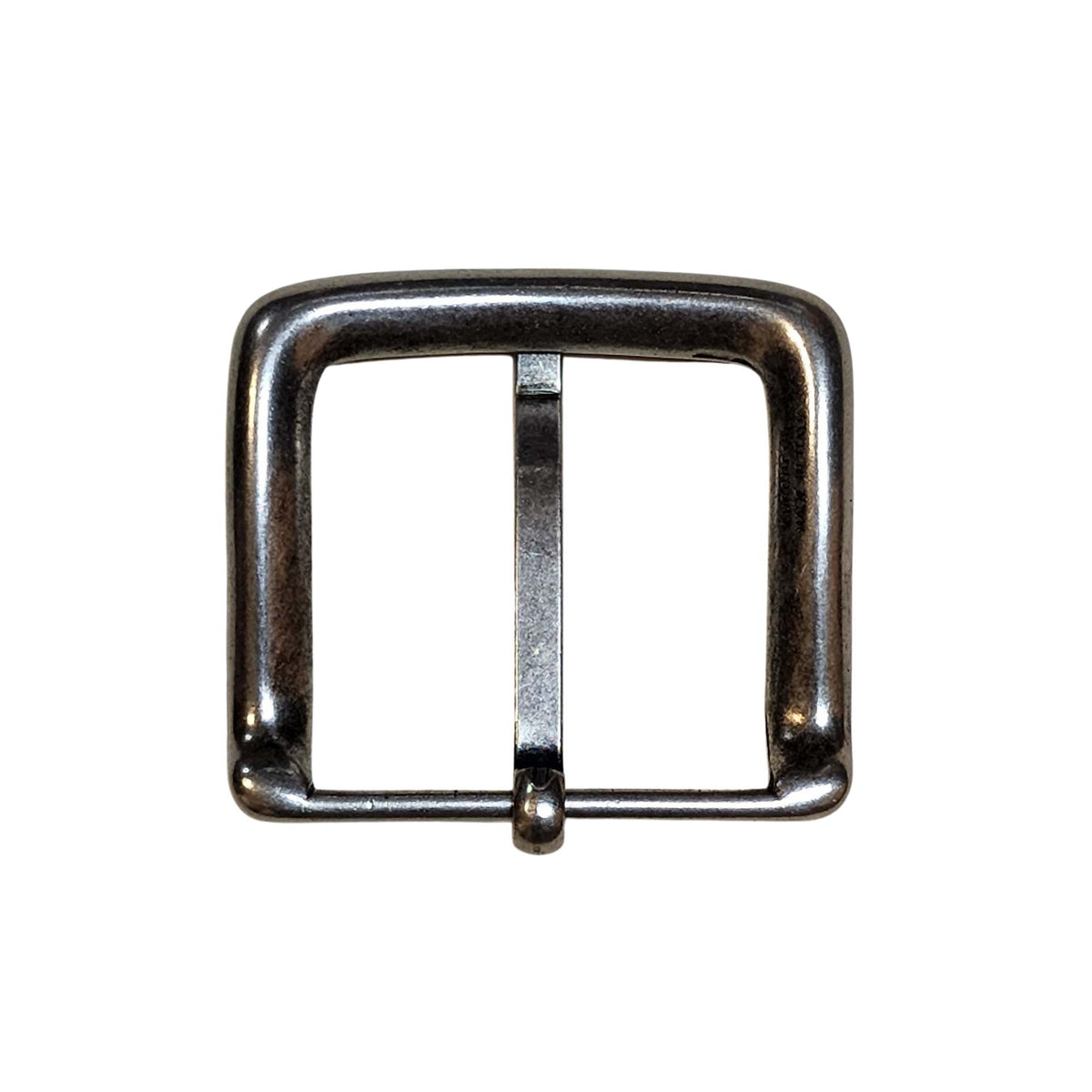 Zinc single prong belt buckle made in Italy, 40 mm