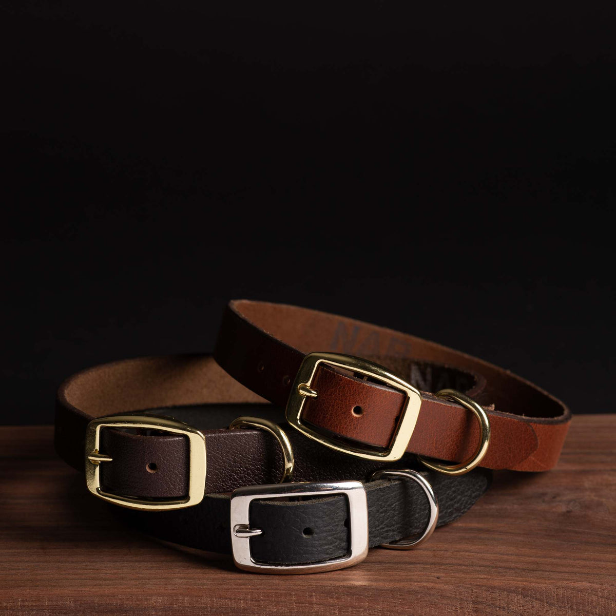 Rover full-grain leather dog collar