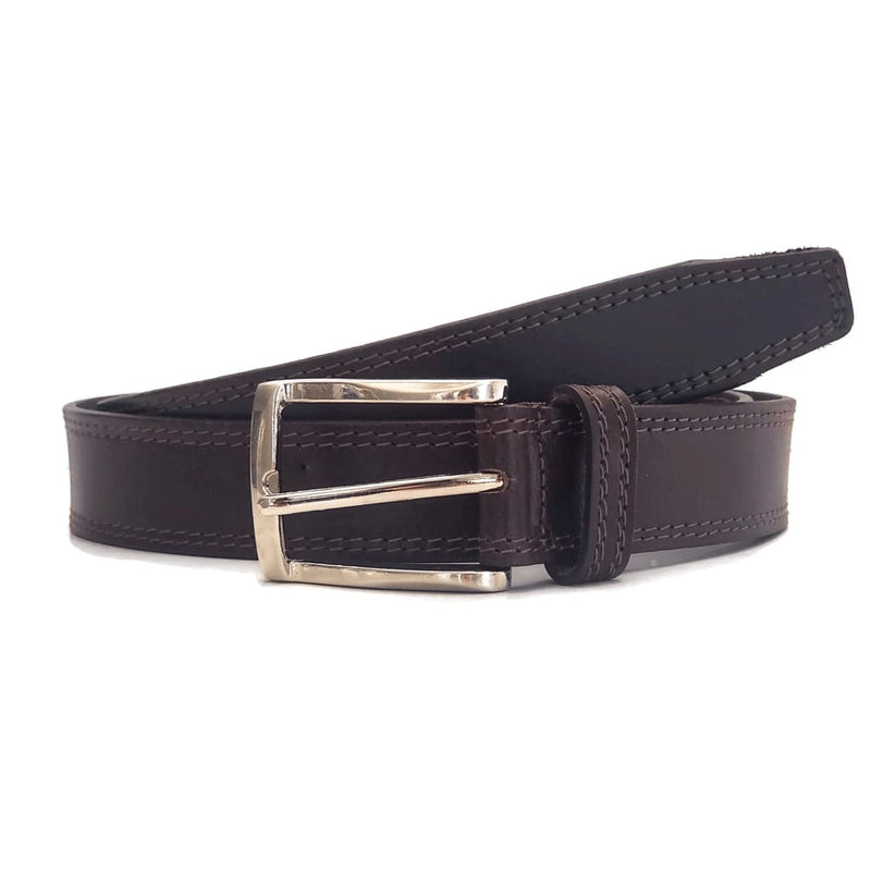 The Milestone Belt - Brown Formal 100% Real Leather Belt Made in Canada