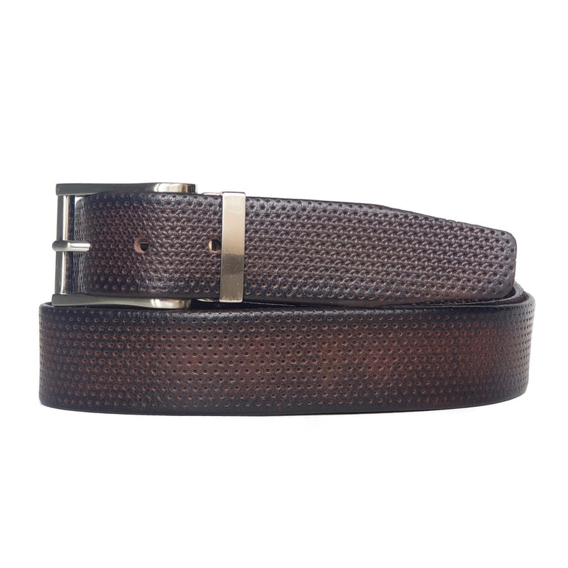 Dotted Patterned 100 % Real Leather Belt